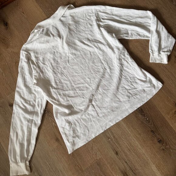 Lacoste White Mens Long Polo Long Sleeve Shirt size 5 men’s large - Picture 7 of 7